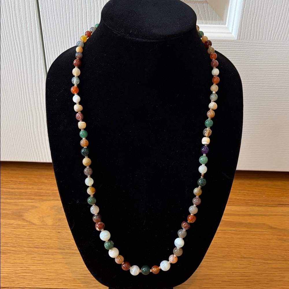 Multicolor Graduated Stone Necklace #429